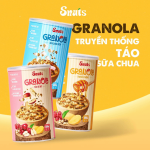 Combo 3 vị mật ong, táo đỏ, sữa chua - Granola siêu hạt SNUTS Mix 10 loại lạt
